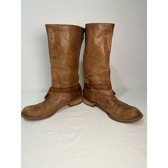 Miss Albright Specialty women’s brown leather riding style boots 10B.  #S-0487 - Picture 3 of 5
